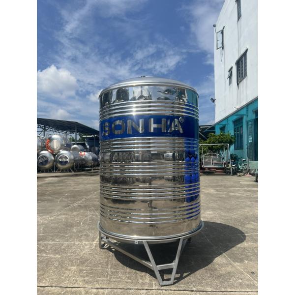Hình thực tế bồn inox Sơn Hà 1000L đứng Bồn inox Sơn Hà 1000L đứng tại kho